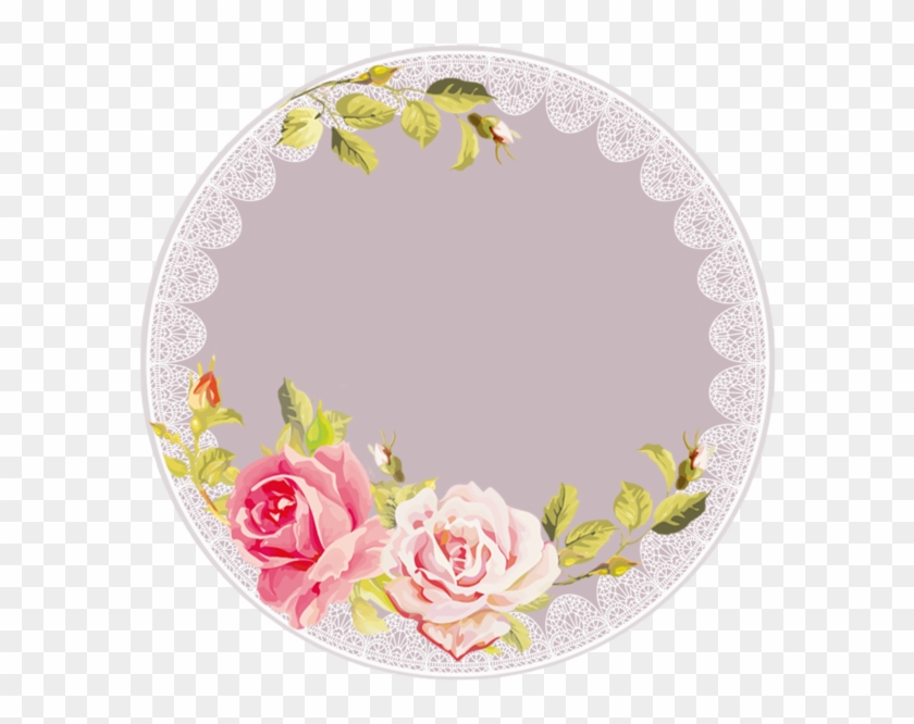 Etiquetas Redondas Floral Png Clipart