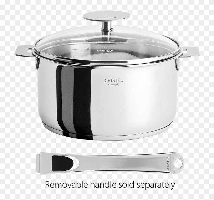 Detachable Handle Casteline Saucepan With Domed Lid - Saucepans Clipart #1880083