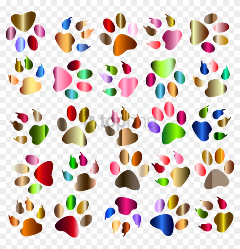 Free Png Colorful Footprints Png Png Image With Transparent - Colorful Paw Prints Clip Art #1880268
