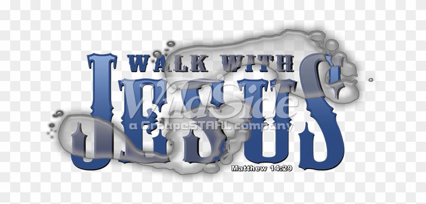 Walk With Jesus , With Footprints - Walk With Jesus Png Clipart