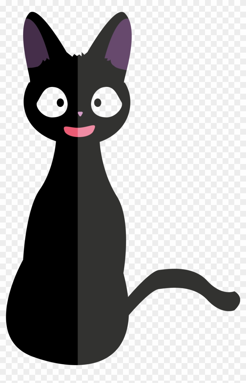 Jiji The Cat Vector Art From Kiki's Delivery Service - Jiji The Cat Vector Clipart #1880507