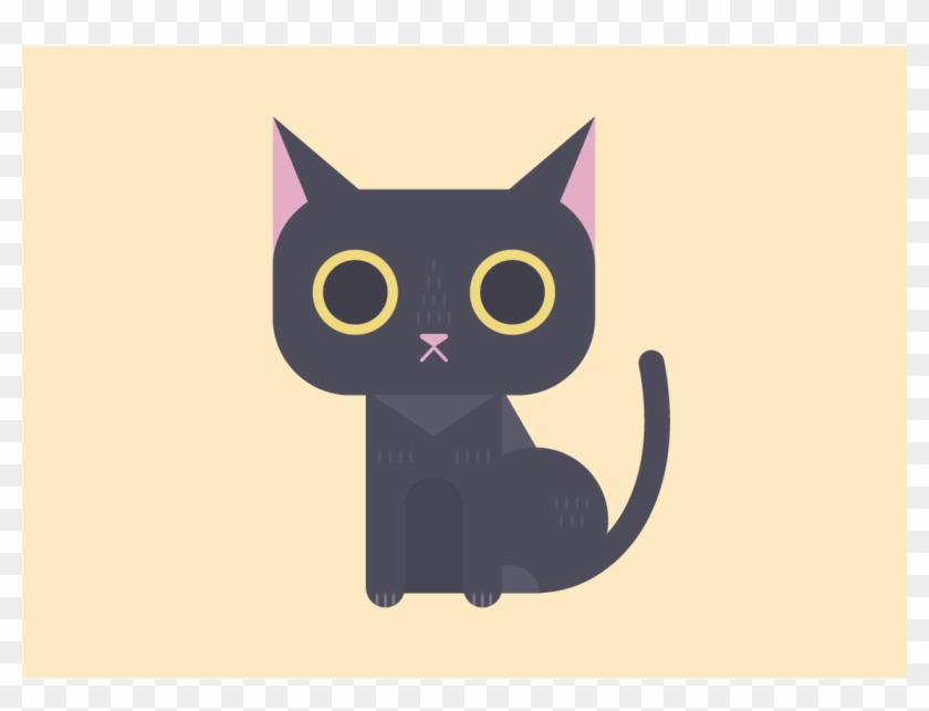 Png Black And White Stock Cats Vector Illustrator - Cat Cute Square Clipart