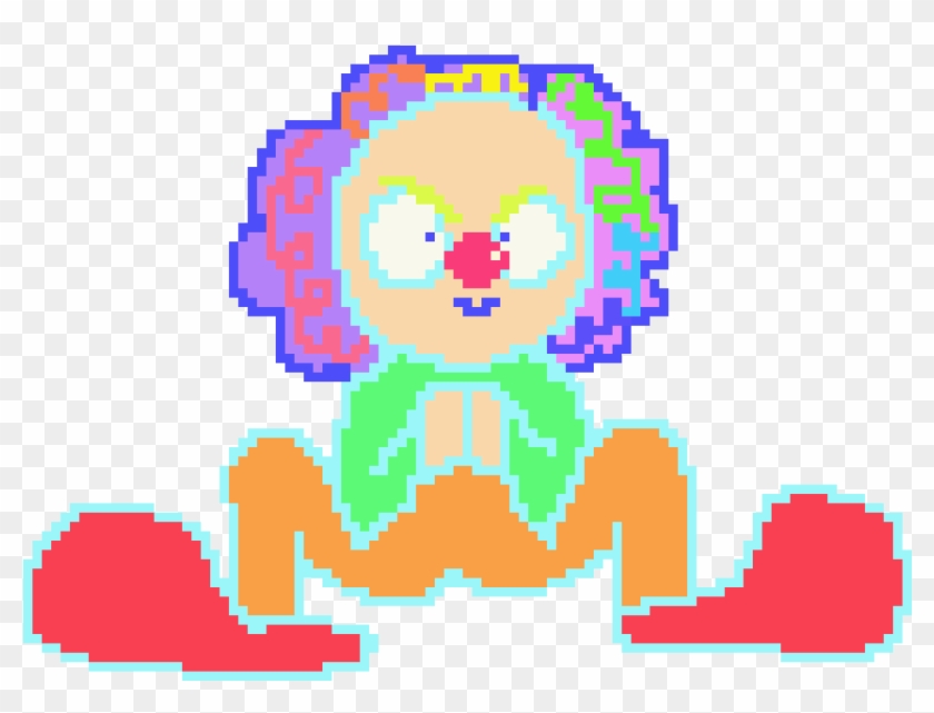 Evil Squatting Plotting Clown Clipart #1881544