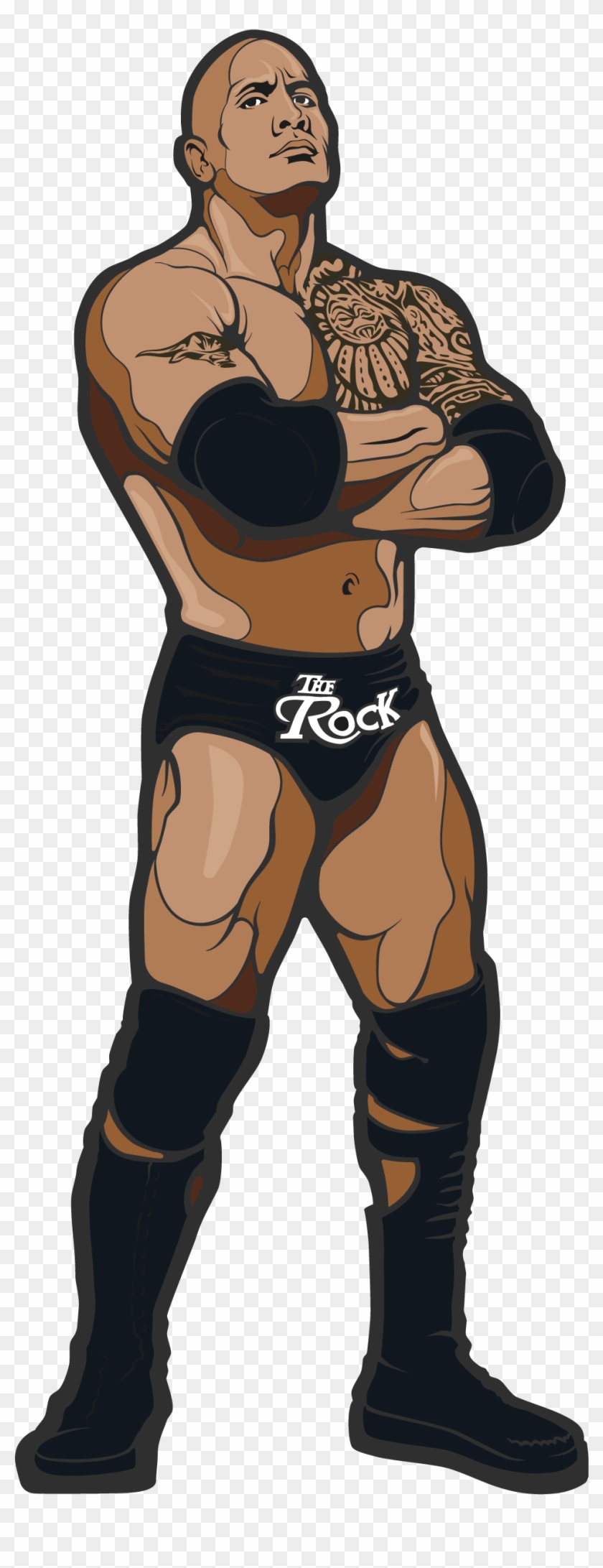 Wwe The Rock Cartoon , Png Download - Wwe The Rock Cartoon Clipart #1881580