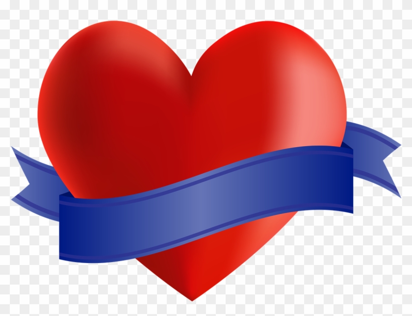 Icon, Heart, Ribbon, Banner, Copy Space, Valentine - Good Morning Sweet Mom Clipart