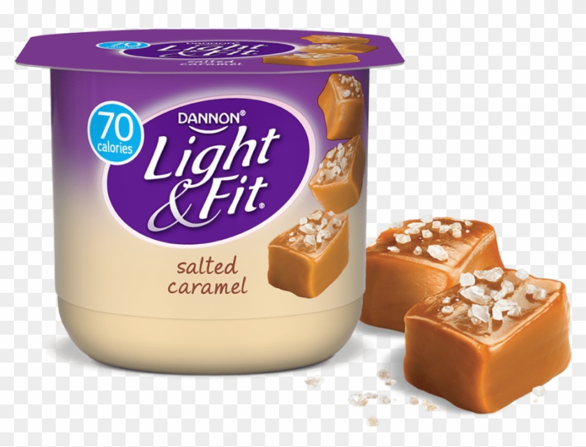 Salted Caramel Nonfat Yogurt - Light And Fit Yogurt Strawberry Banana Clipart #1881913