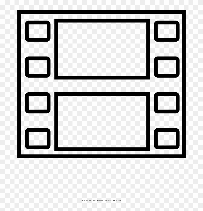 Film Strip Coloring Page - Circle Clipart #1882185