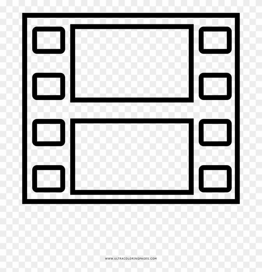 Film Strip Coloring Page - Circle Clipart