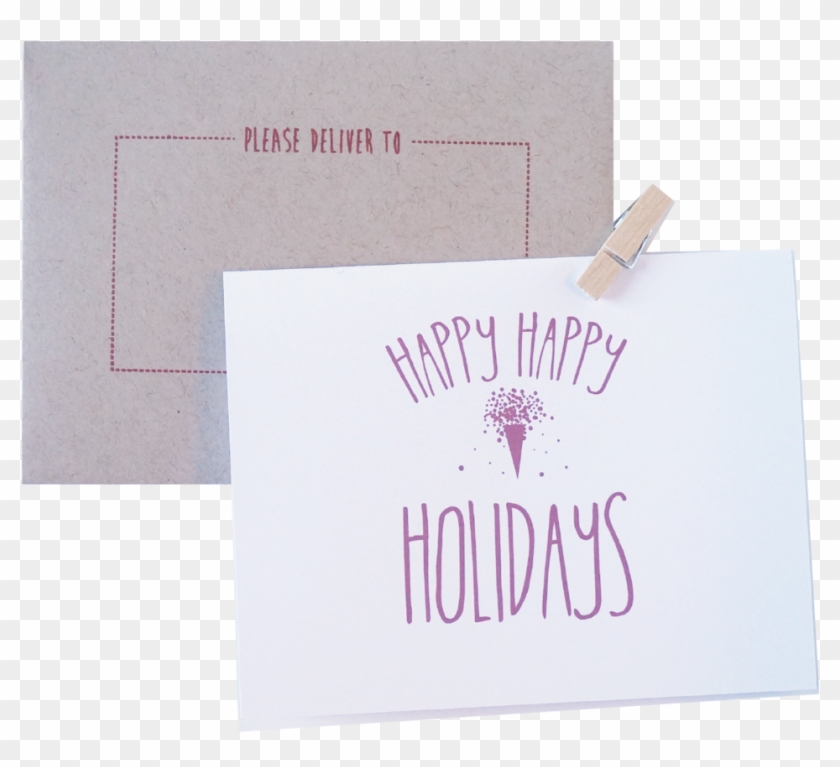 Happy Holidays Red Confetti Christmas Card Clipart #1882525