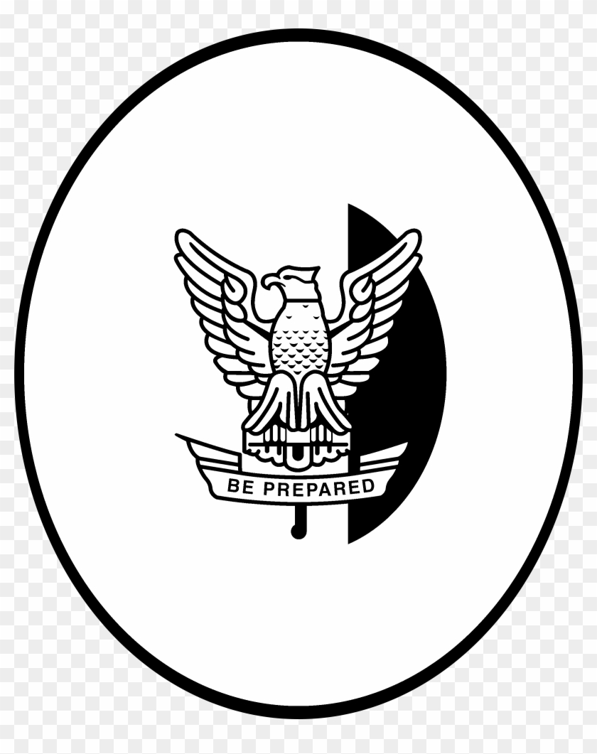 Black And White Eagle Scout Logo Clipart #1882901