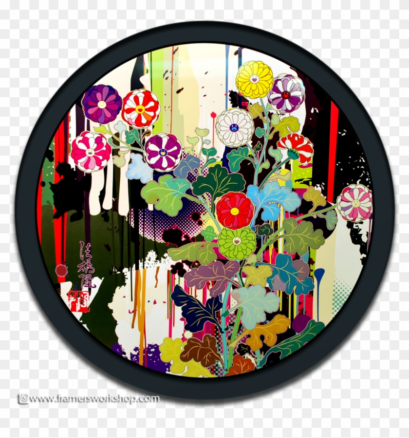 Round Prisma Framed Takashi Murakami Print - Takashi Murakami Print Framed Clipart