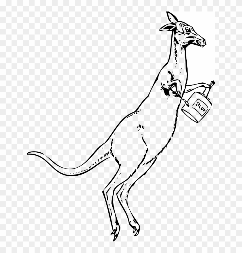 Cartoon Kangaroo Clipart #1882979