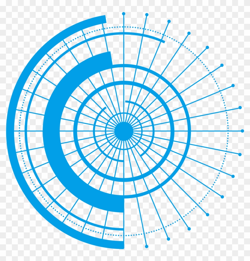 Technology Border Blue Simple Lines Png And Psd - 26 Mountain Bike Wheels Hub Clipart