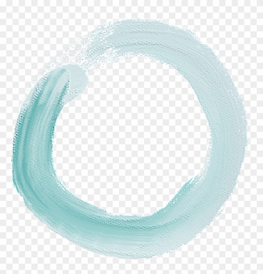 Circle Stroke Brush Paint Art Watercolor Ink Frame - Circle Clipart