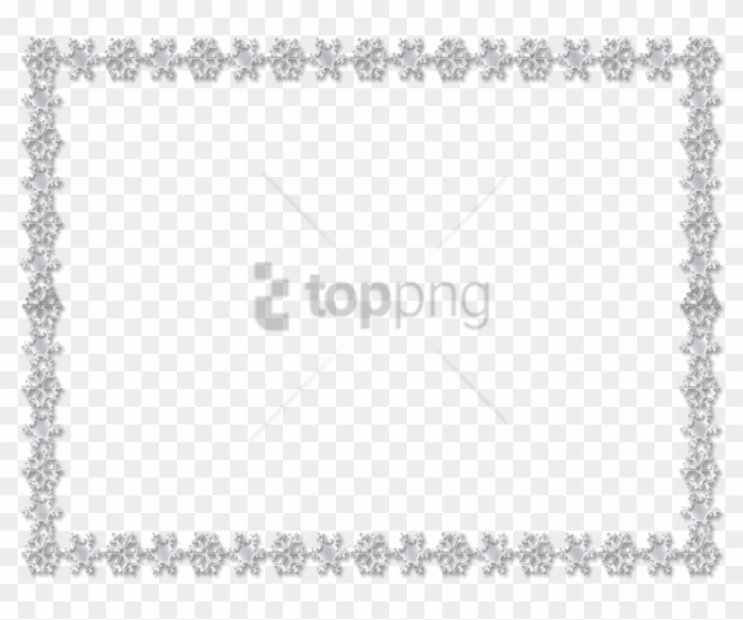 Free Png Snowflake Frame Transparent Png Image With - Snowflakes Frame Png Clipart #1883142
