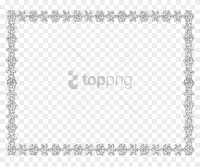Free Png Snowflake Frame Transparent Png Image With - Snowflakes Frame Png Clipart