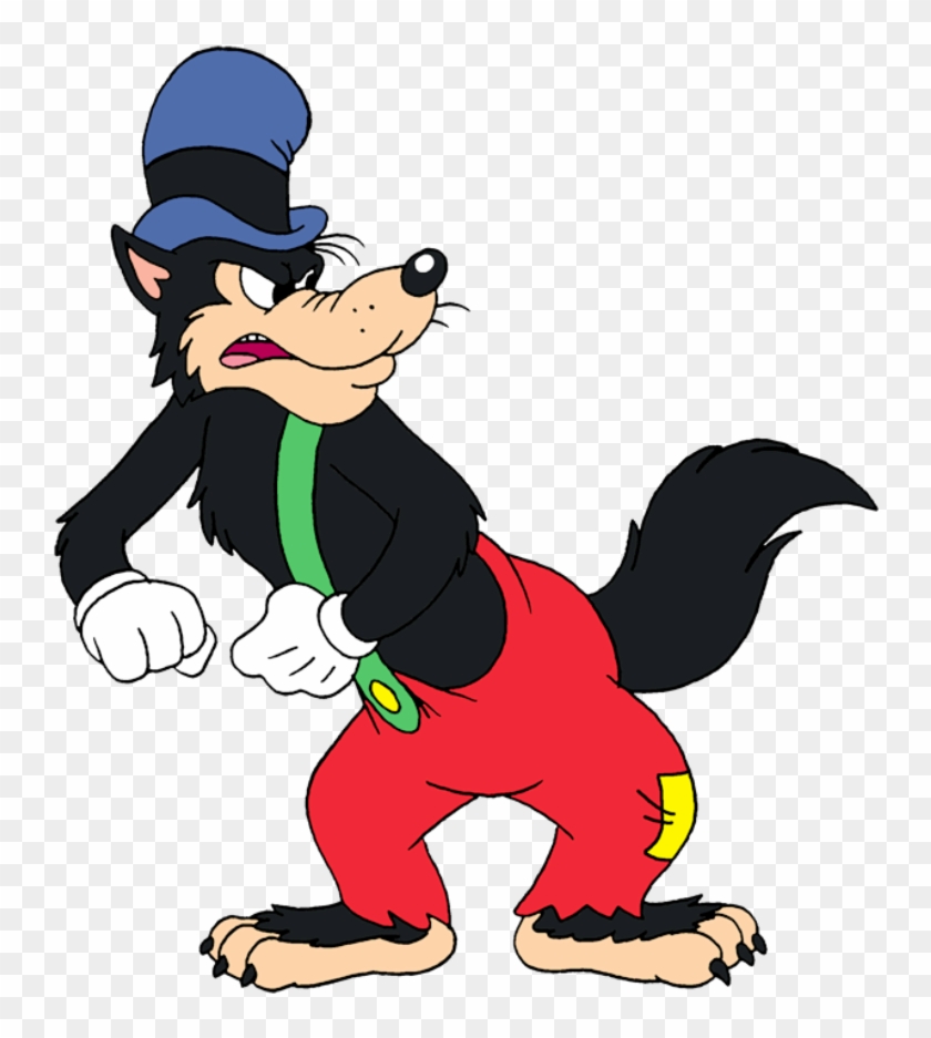 Zeke Wolf Looking Back-ds411 - Three Little Pig Big Bad Wolf Clipart