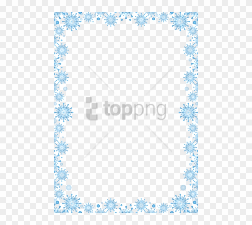 Free Png Download Snowflake Frame Transparent Png Images - Page Border Winter Clipart #1883281