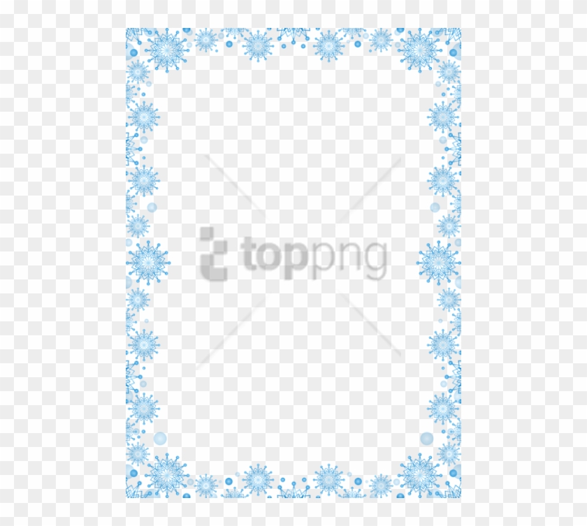 Free Png Download Snowflake Frame Transparent Png Images - Page Border Winter Clipart