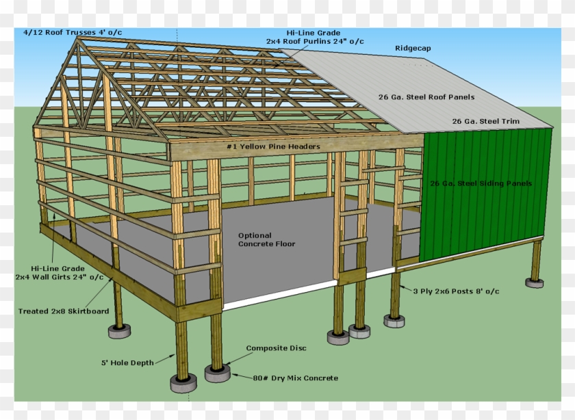 Cutaway 3 1 - Concrete Shed Footings Depth Clipart #1883383