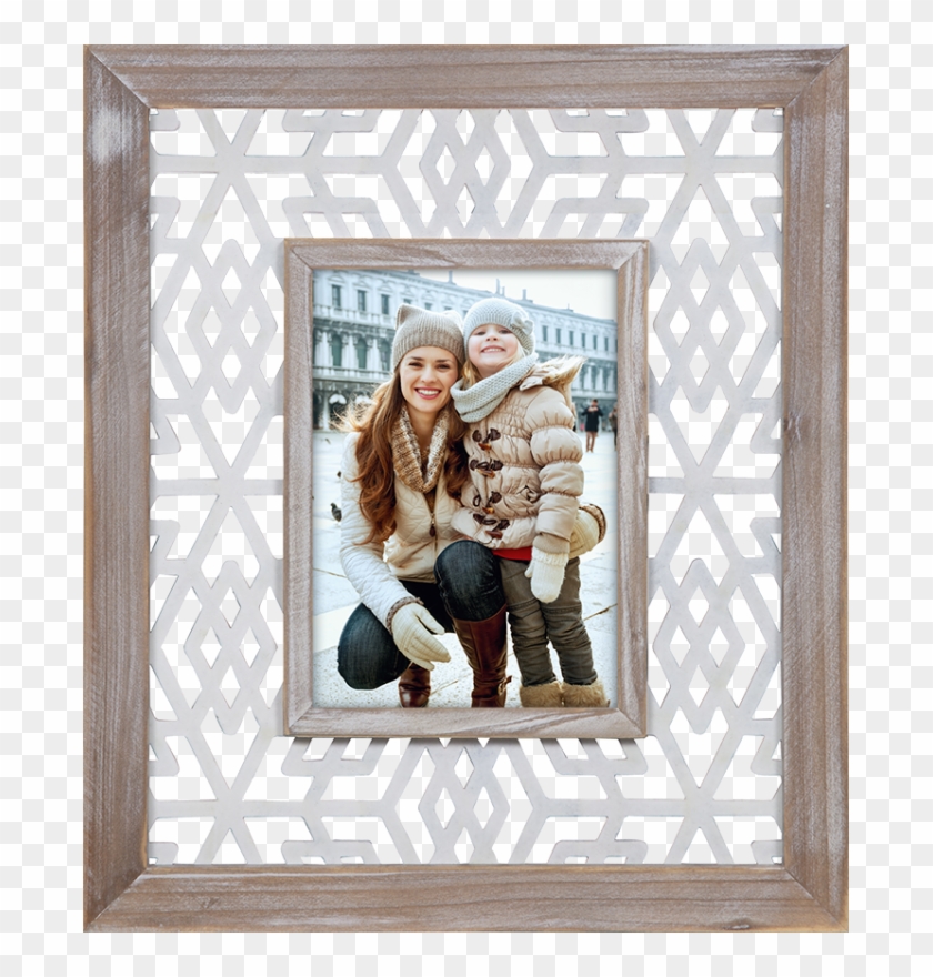 Pinnacle Frames & Accents Distressed Wood Snowflake Clipart
