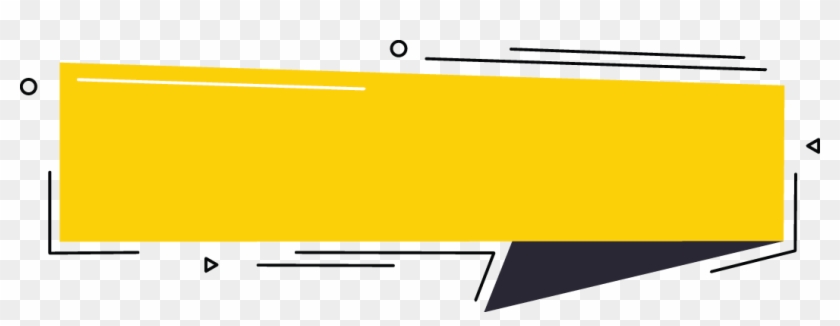 Yellow Banner With Black Down Right Abstract Around Clipart