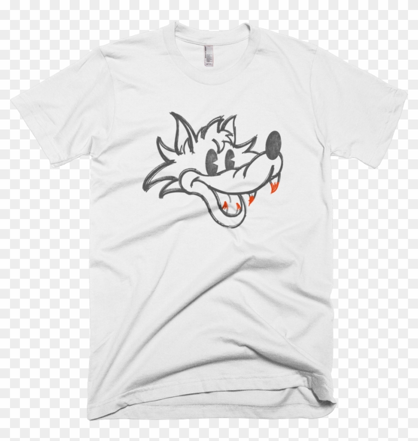 Howl Vintage Wolf Illustration Cartoon Mickey Mouse - Minimal T Shirt Text Clipart
