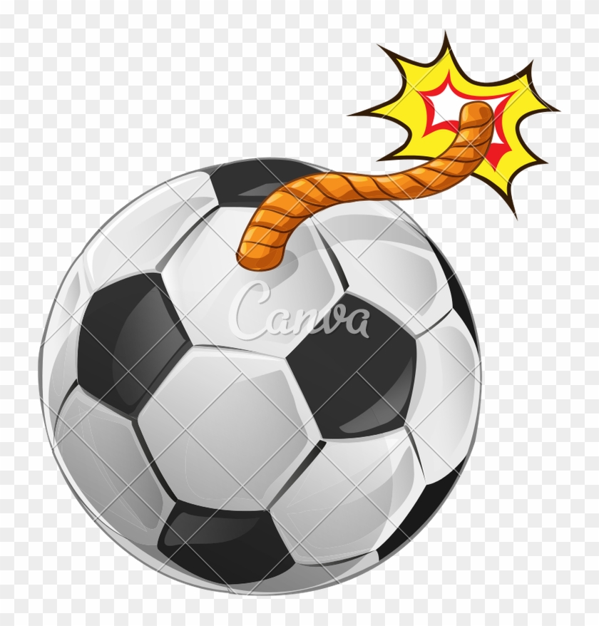 Abstract Football Bomb Shape Vector Icon Illustration Clipart