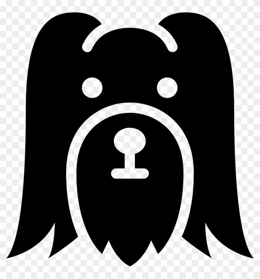 Long Haired Dog Head Comments Clipart #1884370
