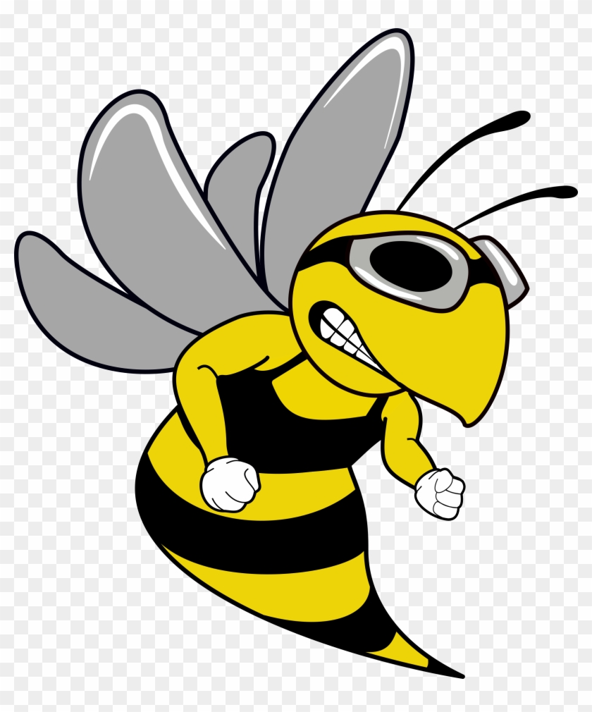 Swim Team Hornet Mascot - Scalable Vector Graphics Clipart #1884425