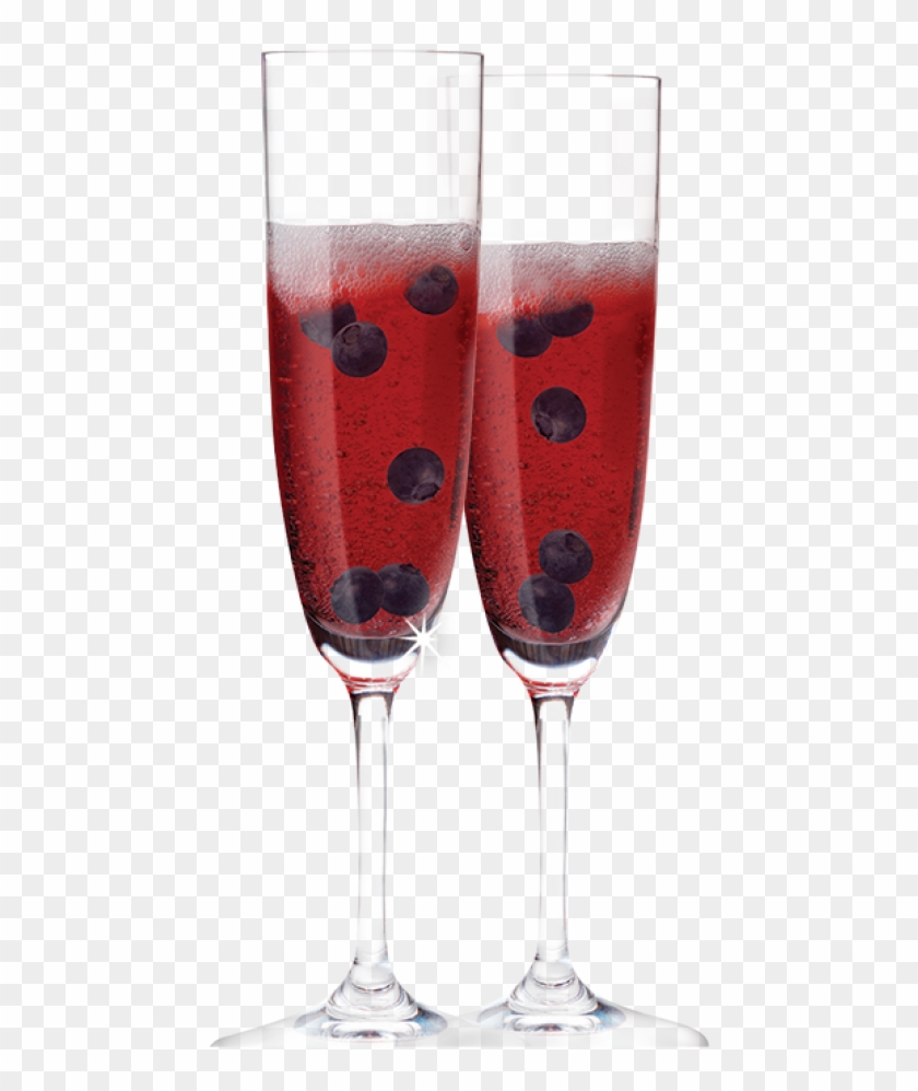Blueberry Pomegranate Royale - Kir Royale With Blueberry Clipart