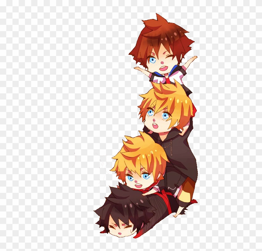 Sora, Roxas, Ventus And Vanitas Render By Aeroxventusxyuni - Vanitas Ventus And Roxas Clipart