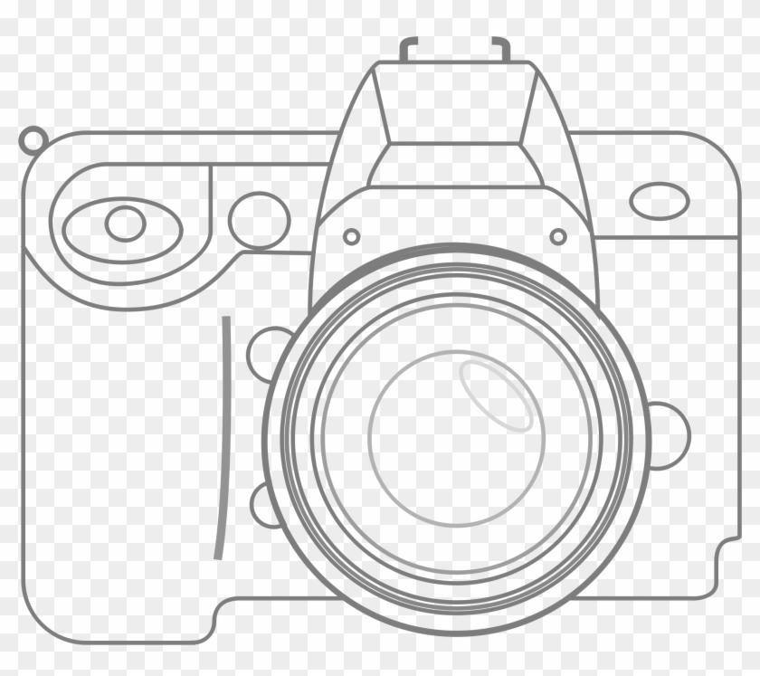 This Free Icons Png Design Of Camera Nikon Slr - Camera Lens Drawing Clipart