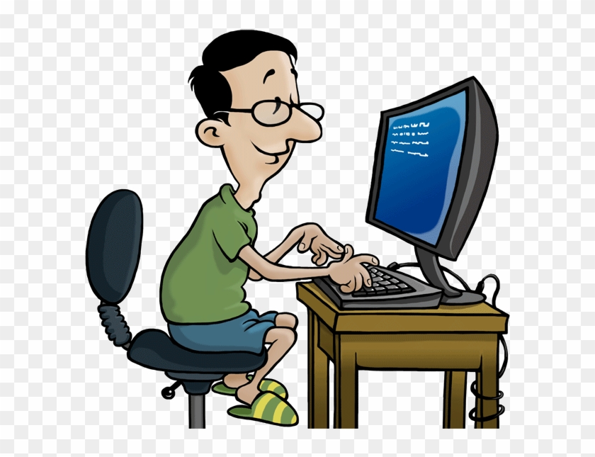 Computer Employe Clipart