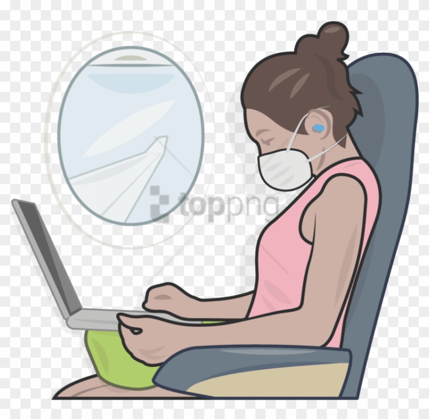 Free Png Download Sitting In The Plane Cartoon Png Clipart #1886738