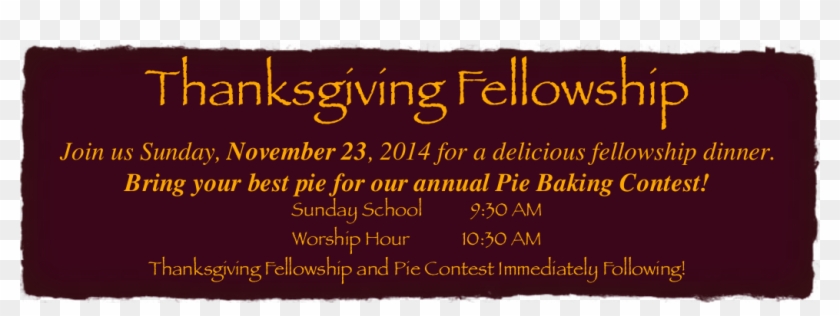 Thanksgiving Fellowship Banner Clipart