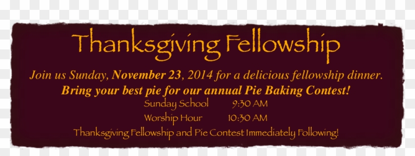 Thanksgiving Fellowship Banner Clipart #1886848