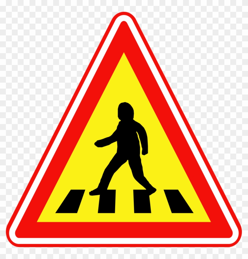 Korean Traffic Sign - Symbol Of Pedestrian Crossing Clipart #1886921