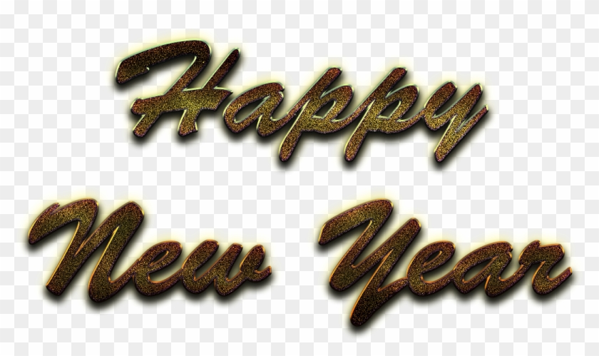 Happy New Year Word Art Png Image Background - New Year Greetings Clipart #1887317