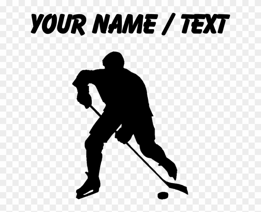 Hockey Player Silhouette - Dinosaur Silhouette Head Clipart