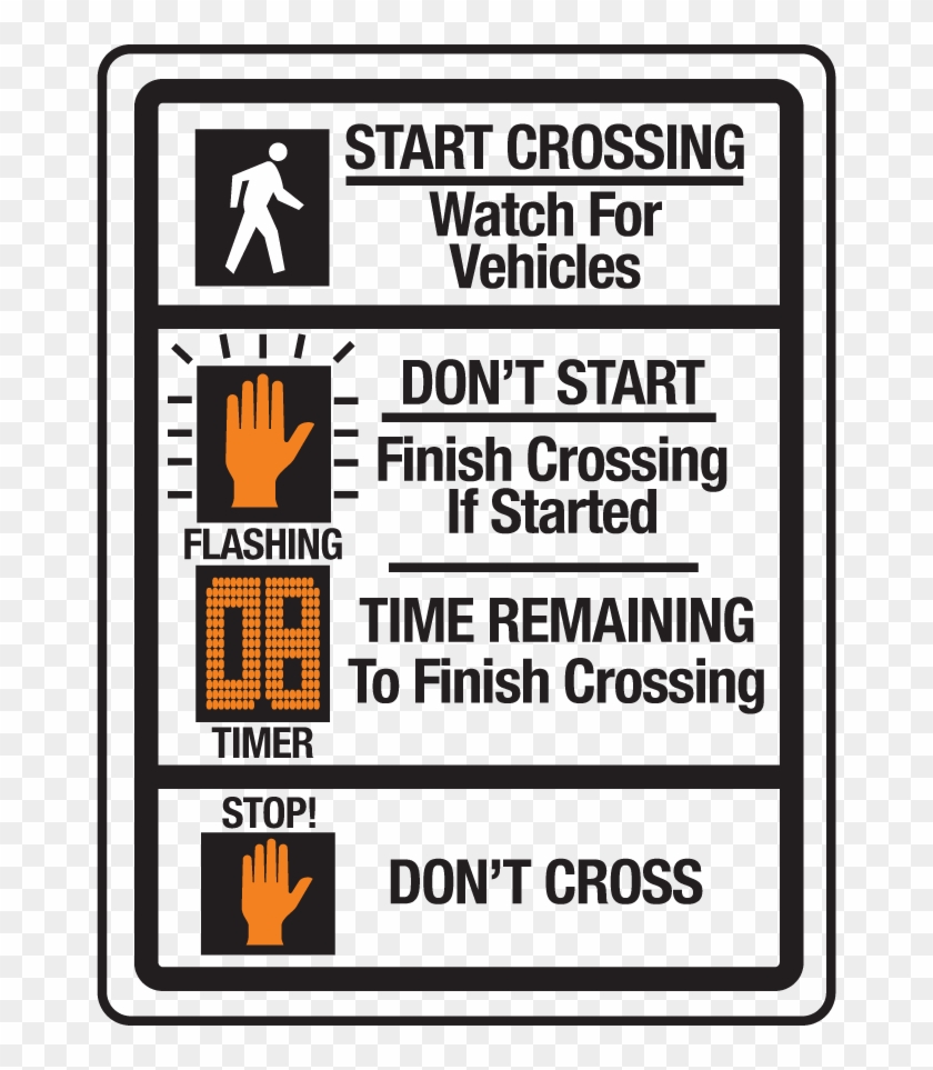 Pedestrian Countdown Signal - Crosswalk Countdown Signals Clipart