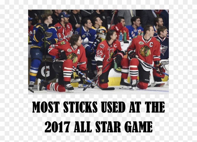 Nhl Player's Sticks At All-star Game Clipart