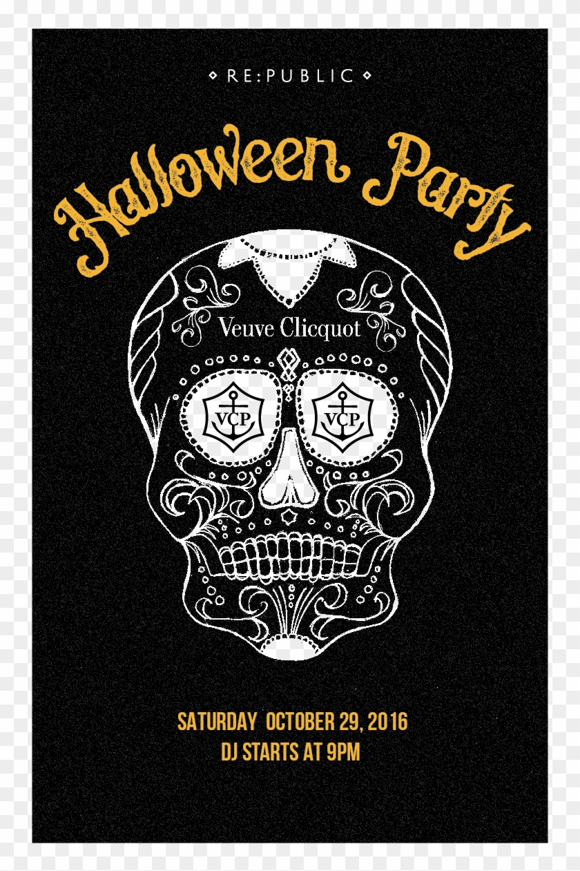 Buy Now 2016 Republic Halloweenparty - Veuve Clicquot Halloween Clipart #1888612