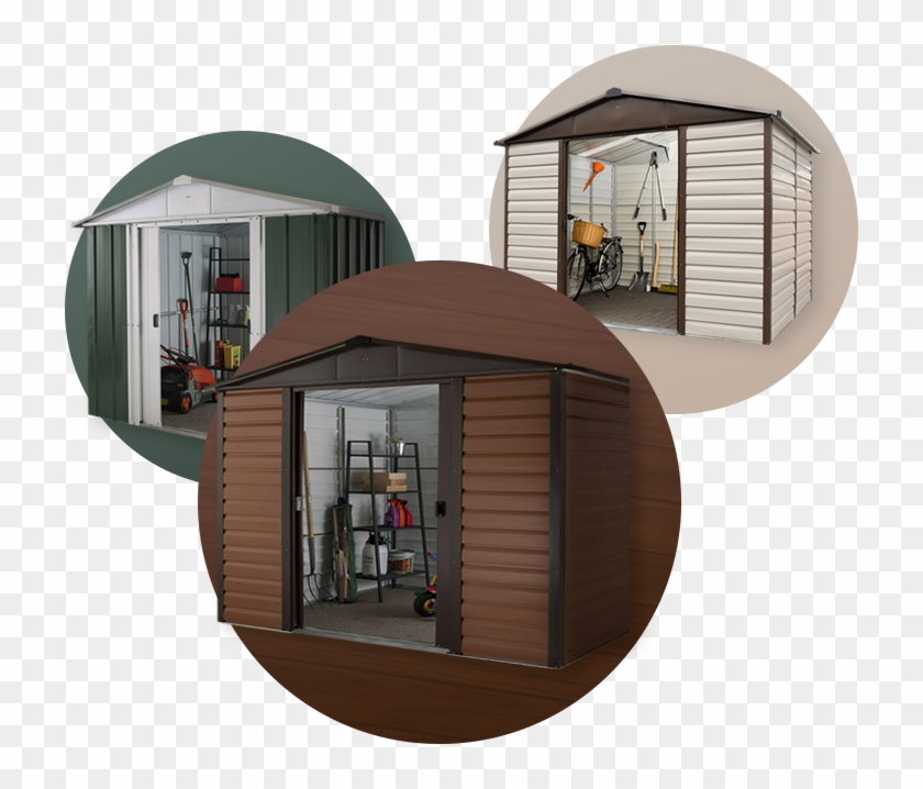 Yardmaster Woodgrain Effect Metal Shiplap Shed , Png Clipart