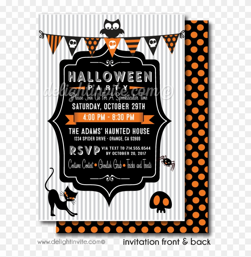 Child Friendly Halloween Party Invitations [di-10436fc] Clipart