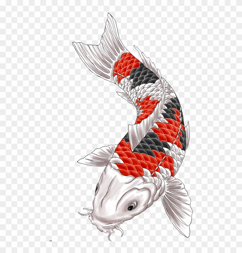 Koi Tattoo Png - Illustration Clipart