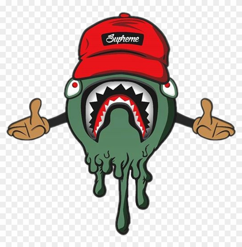 #supremestickerremix #bapeshark #bape #supreme - Supreme Bape Shark Logo Clipart