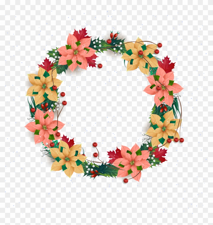 Png Free Stock Wreath Christmas Flower Transprent Png Clipart #1892009