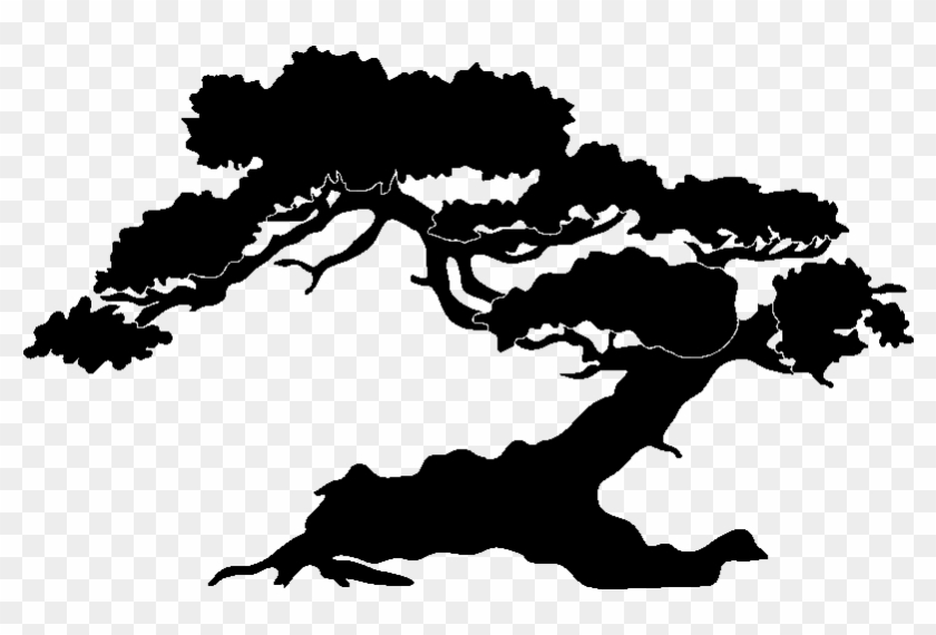 Sticker Bonsai Chic Ambiance Sticker Kc 9364 - Bonsai Silhouette Png Clipart #1892550