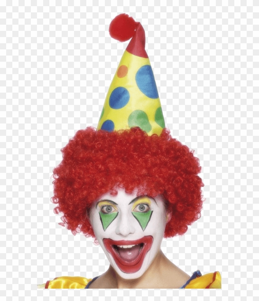 Clown Hat With Wig - Clown Hat Clipart #1892552